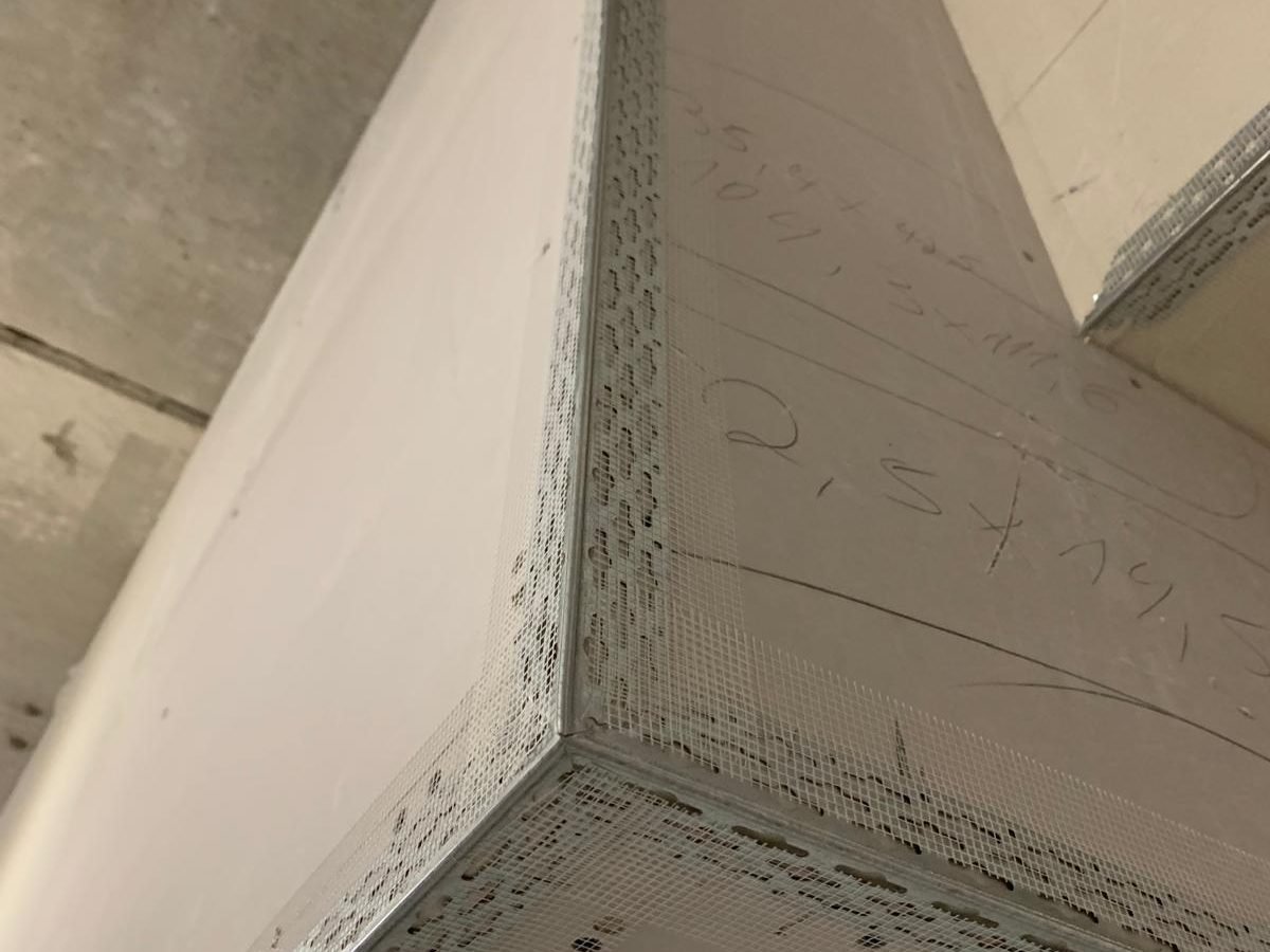 Corner Joint Detail – Tape Application in Progress