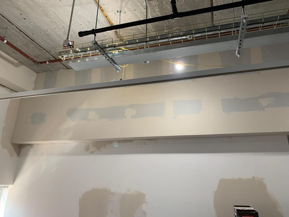 Long Wall Joint – Tape Application in Progress